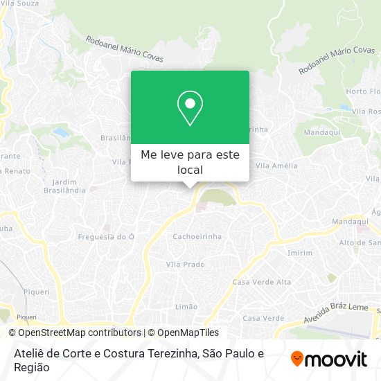 Ateliê de Corte e Costura Terezinha mapa