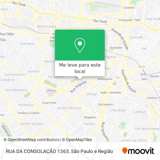 RUA DA CONSOLAÇÃO 1363 mapa