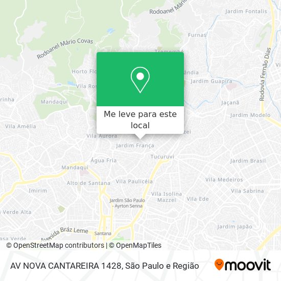 AV NOVA CANTAREIRA 1428 mapa