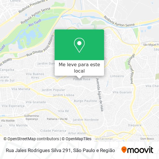 Rua Jales Rodrigues Silva 291 mapa