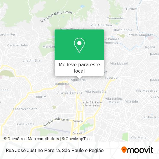 Rua José Justino Pereira mapa