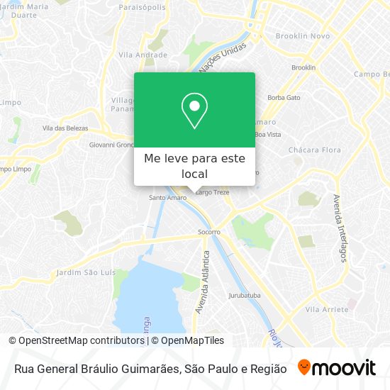 Rua General Bráulio Guimarães mapa