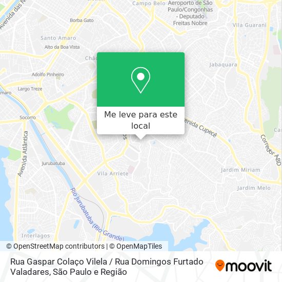 Rua Gaspar Colaço Vilela / Rua Domingos Furtado Valadares mapa