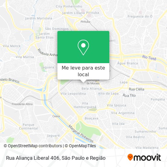 Rua Aliança Liberal 406 mapa