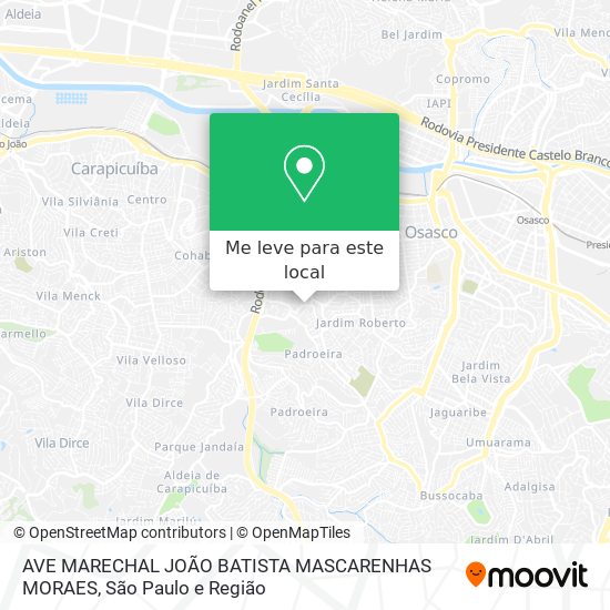 AVE MARECHAL JOÃO BATISTA MASCARENHAS MORAES mapa