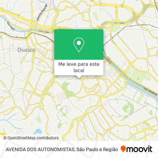 AVENIDA DOS AUTONOMISTAS mapa