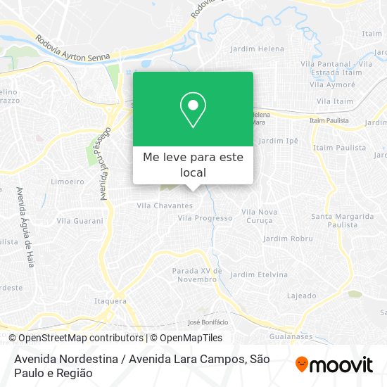 Avenida Nordestina / Avenida Lara Campos mapa