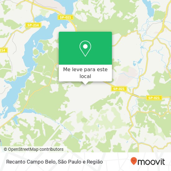 Recanto Campo Belo mapa