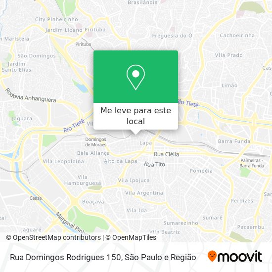 Rua Domingos Rodrigues 150 mapa