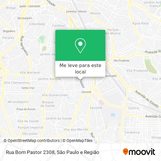 Rua Bom Pastor 2308 mapa