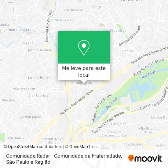 Comunidade Radar - Comunidade da Fraternidade mapa