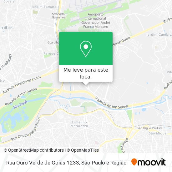 Rua Ouro Verde de Goiás 1233 mapa