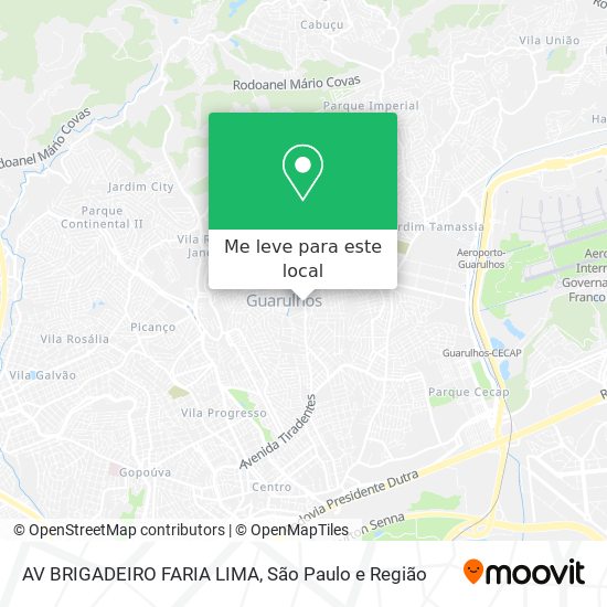 AV BRIGADEIRO FARIA LIMA mapa