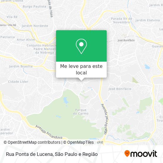 Rua Ponta de Lucena mapa