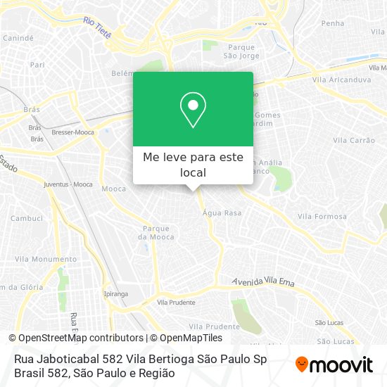 Rua Jaboticabal  582   Vila Bertioga  São Paulo   Sp  Brasil 582 mapa