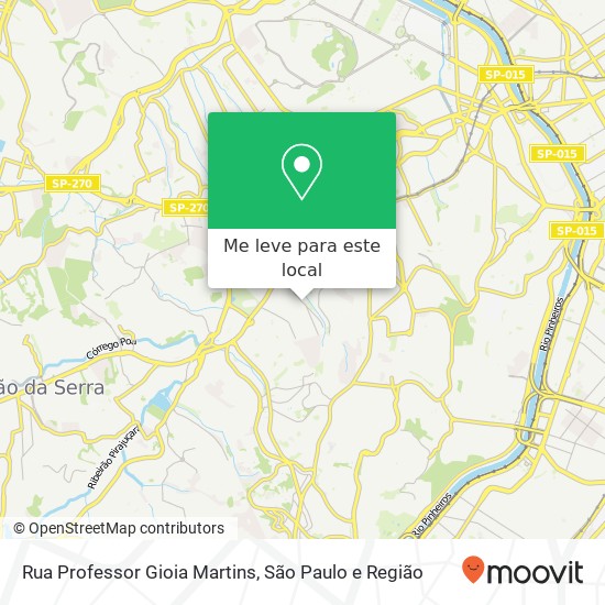 Rua  Professor Gioia Martins mapa
