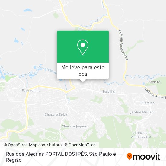 Rua dos Alecrins  PORTAL DOS IPÊS mapa
