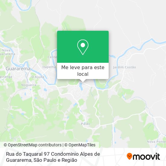 Rua do Taquaral  97   Condomínio Alpes de Guararema mapa