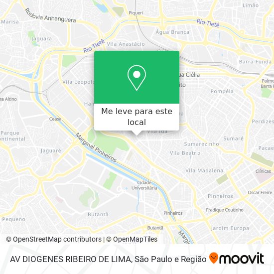 AV DIOGENES RIBEIRO DE LIMA mapa