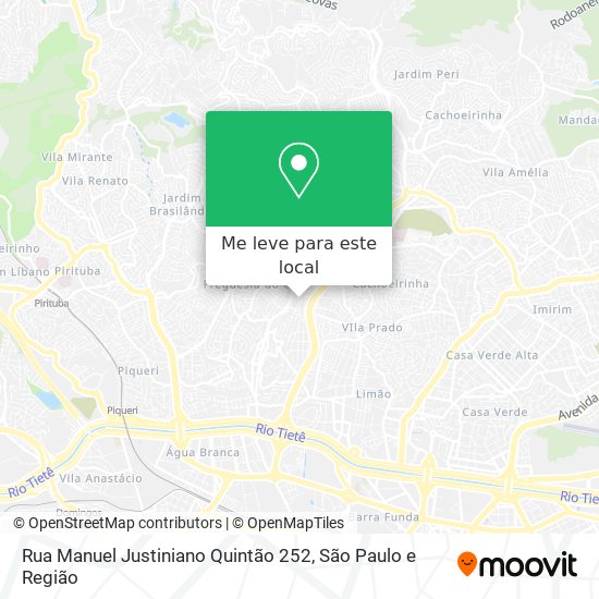 Rua Manuel Justiniano Quintão 252 mapa