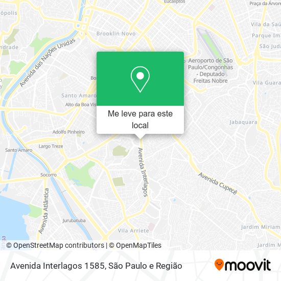 Avenida Interlagos 1585 mapa