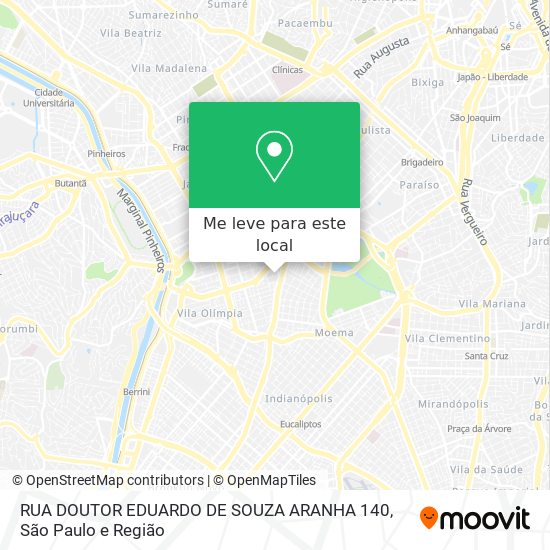 RUA DOUTOR EDUARDO DE SOUZA ARANHA 140 mapa