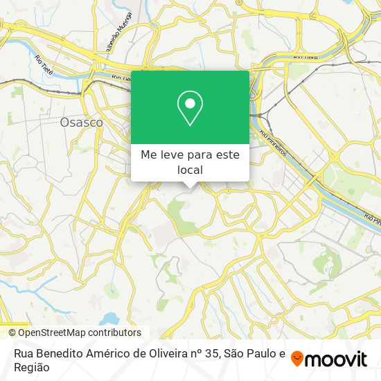 Rua Benedito Américo de Oliveira  nº 35 mapa