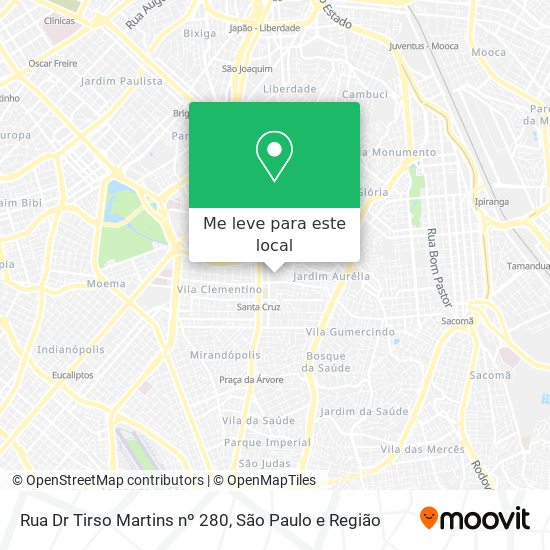 Rua Dr  Tirso Martins nº 280 mapa
