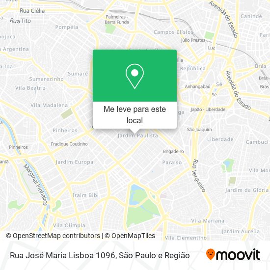 Rua José Maria Lisboa 1096 mapa