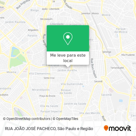 RUA JOÃO JOSÉ PACHECO mapa