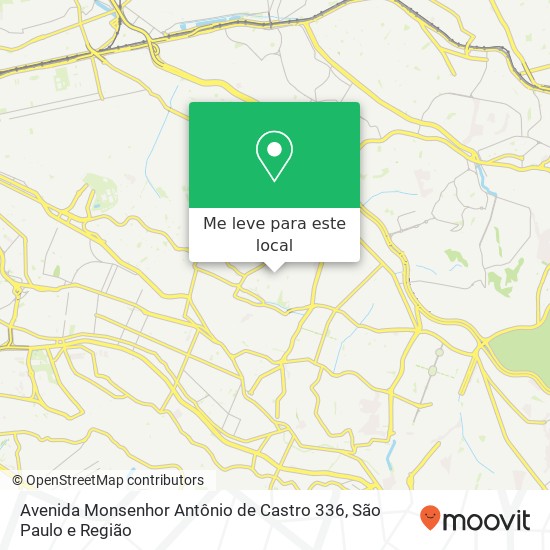 Avenida Monsenhor Antônio de Castro 336 mapa