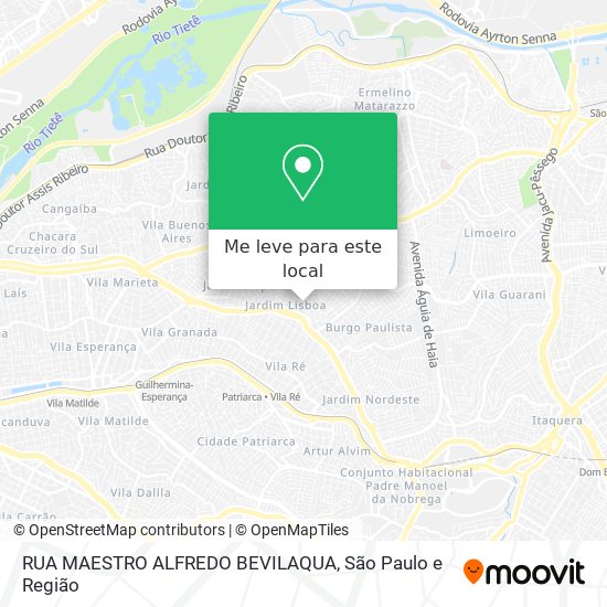 RUA MAESTRO ALFREDO BEVILAQUA mapa