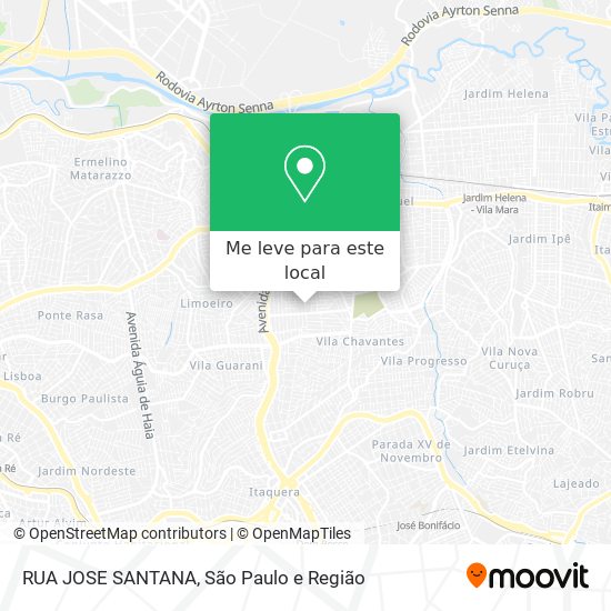 RUA JOSE SANTANA mapa