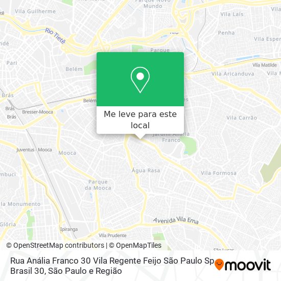 Rua Anália Franco  30   Vila Regente Feijo  São Paulo   Sp  Brasil 30 mapa