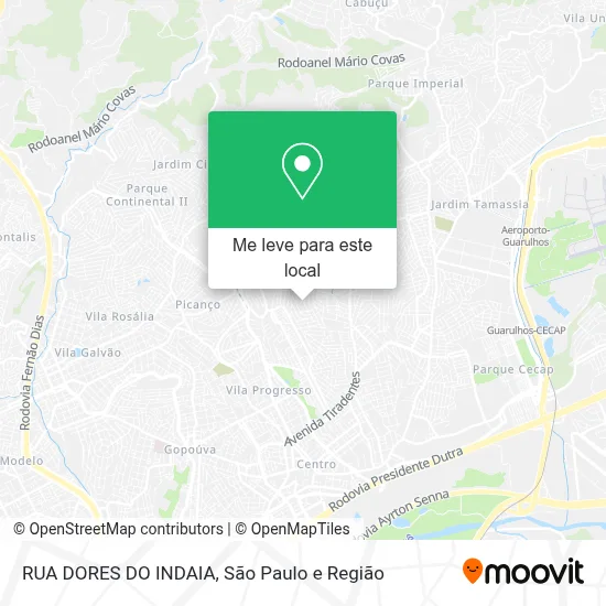 RUA DORES DO INDAIA mapa