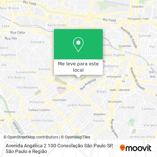 Como chegar até Avenida Angélica 2 100 Consolação São Paulo SP de Ônibus,  Metrô ou Trem?