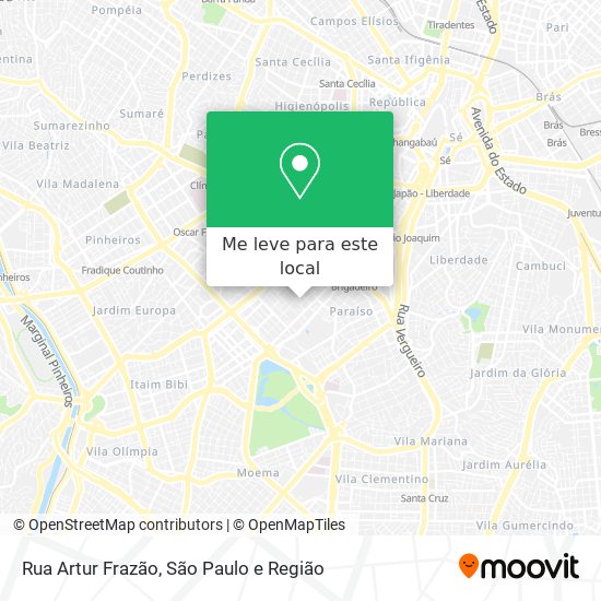 Rua Artur Frazão mapa