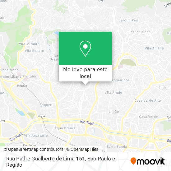 Rua Padre Gualberto de Lima 151 mapa