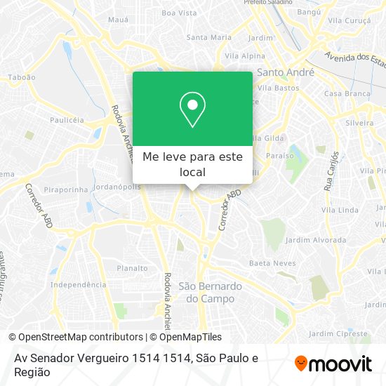Av  Senador Vergueiro  1514 1514 mapa