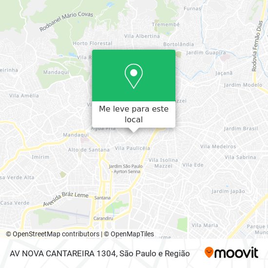 AV NOVA CANTAREIRA 1304 mapa