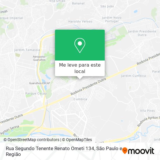 Rua Segundo Tenente Renato Ometi 134 mapa