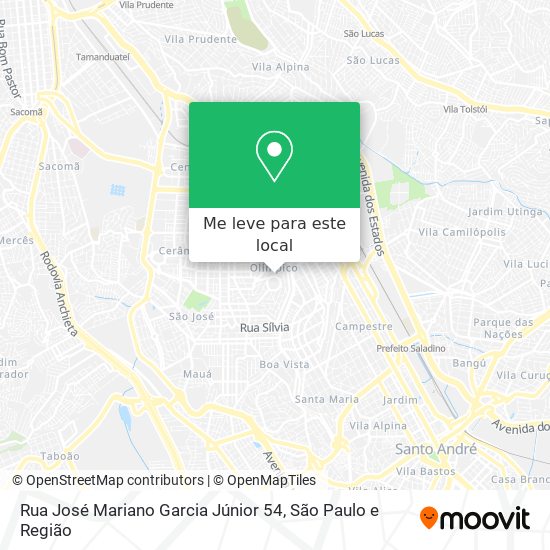 Rua José Mariano Garcia Júnior 54 mapa