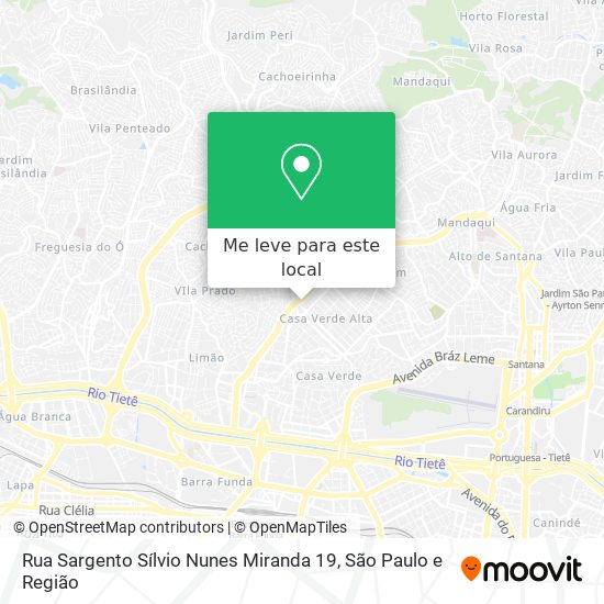 Rua Sargento Sílvio Nunes Miranda 19 mapa