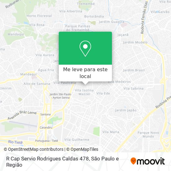 R Cap Servio Rodrigues Caldas 478 mapa