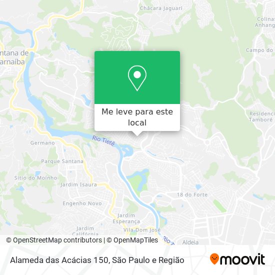 Alameda das Acácias 150 mapa