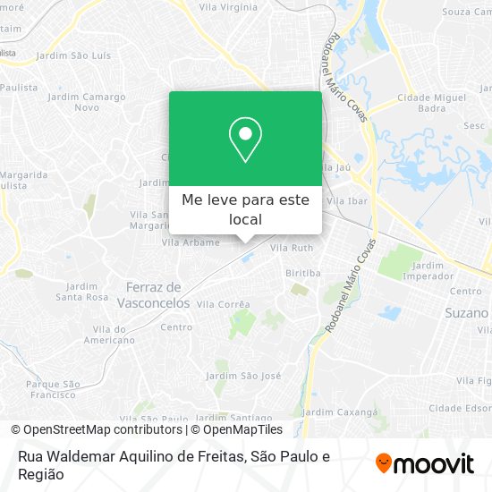 Rua Waldemar Aquilino de Freitas mapa