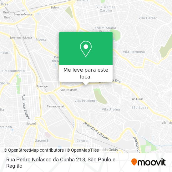 Rua Pedro Nolasco da Cunha 213 mapa