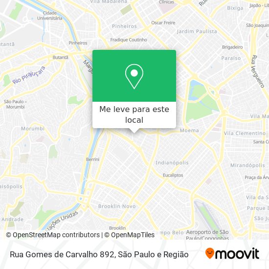 Rua Gomes de Carvalho 892 mapa