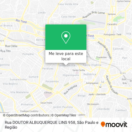 Rua DOUTOR ALBUQUERQUE LINS 958 mapa