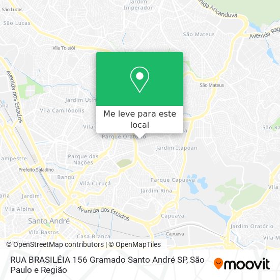 RUA BRASILÉIA  156   Gramado   Santo André   SP mapa